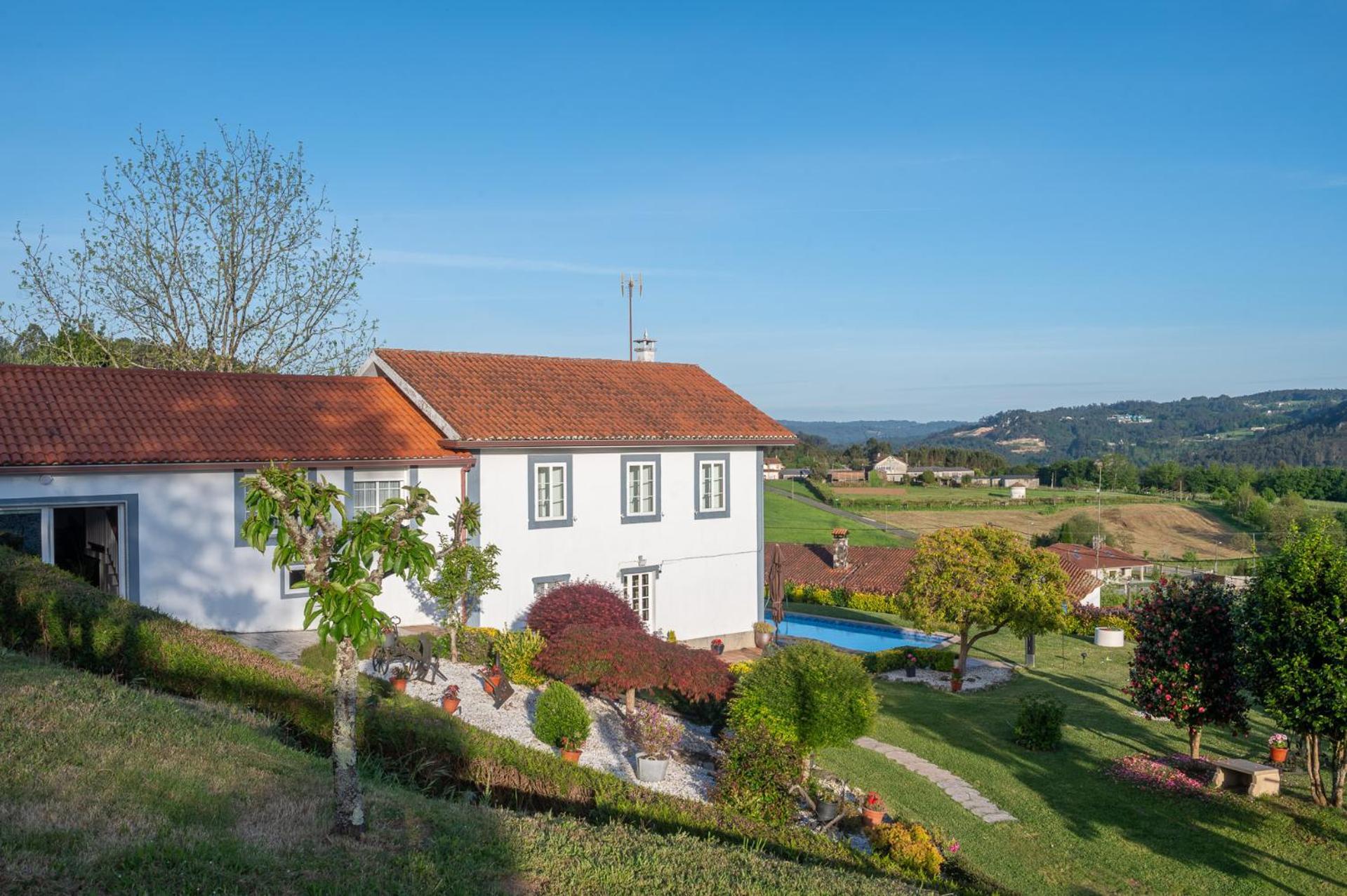 Casa Tarrio Con Piscina - Santiago De Compostela Villa Boqueixon Ngoại thất bức ảnh
